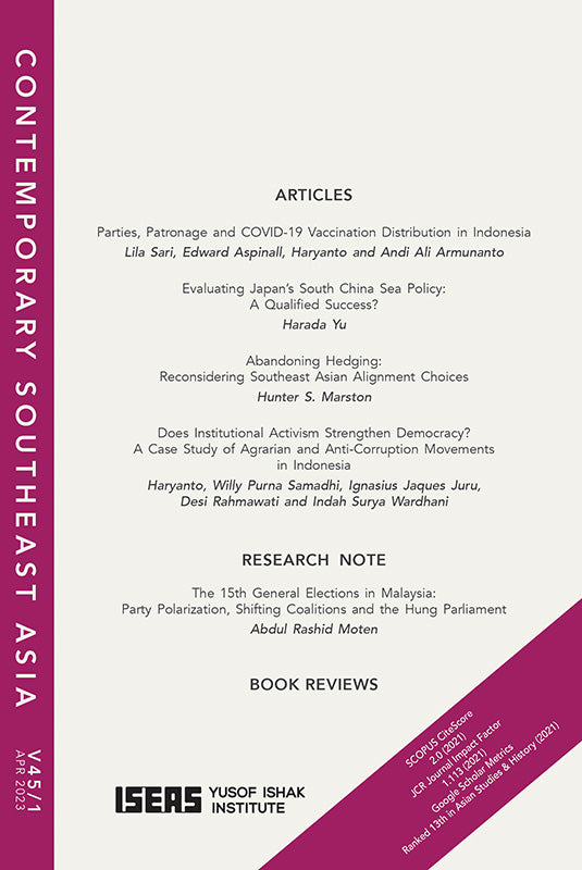 [eJournals]Contemporary Southeast Asia Vol. 45/1 (April 2023) (Parties ...