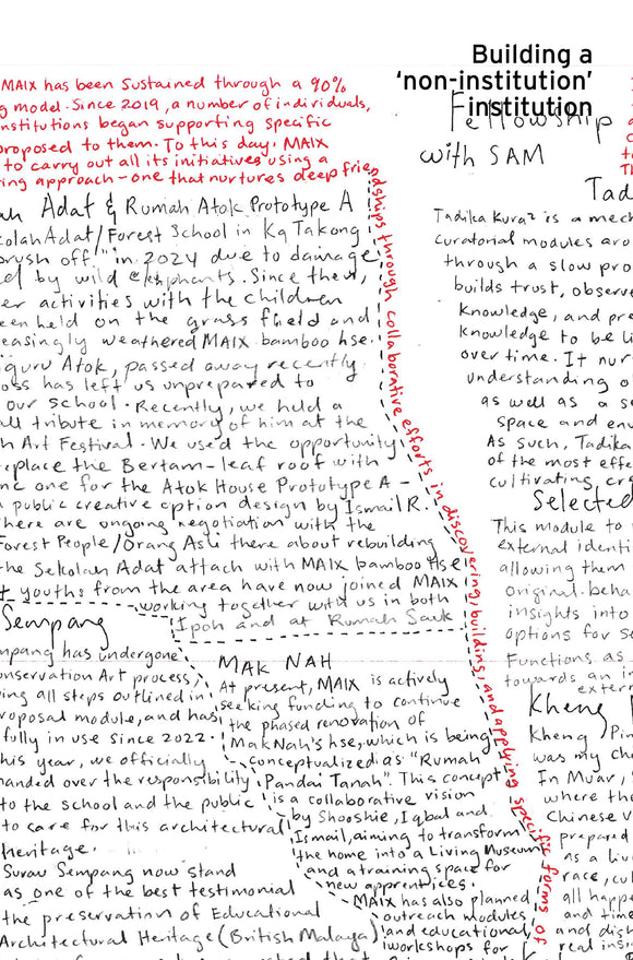 Building a ‘non-institution’ institution, 
with Shooshie Sulaiman