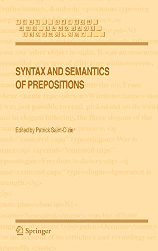 Syntax and Semantics of Prepositions