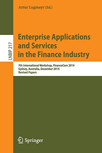 Enterprise Applications and Services in the Finance Industry