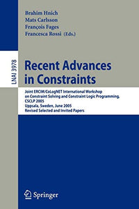 Recent Advances in Constraints