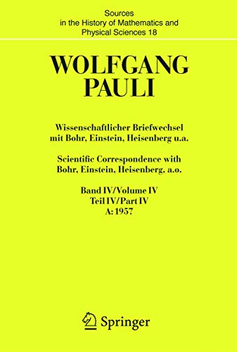 Wissenschaftlicher Briefwechsel mit Bohr, Einstein, Heisenberg u.a. / Scientific Correspondence with Bohr, Einstein, Heisenberg a.o.