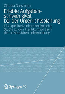 Erlebte Aufgabenschwierigkeit bei der Unterrichtsplanung