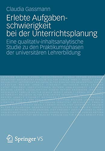 Erlebte Aufgabenschwierigkeit bei der Unterrichtsplanung