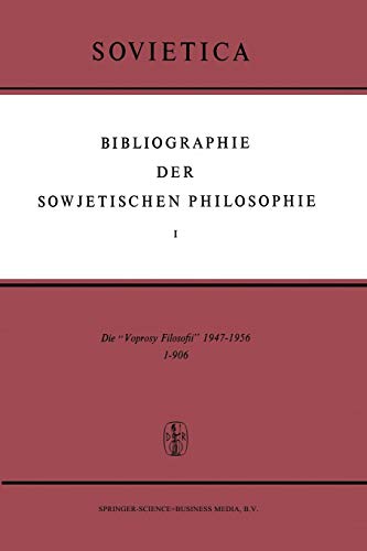 Bibliographie der Sowjetischen Philosophie