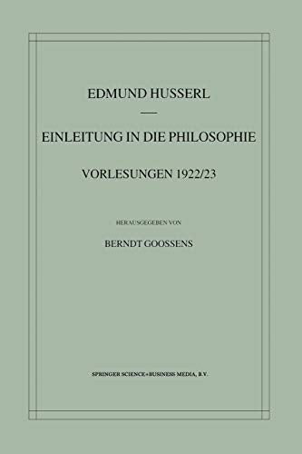 Einleitung in die Philosophie