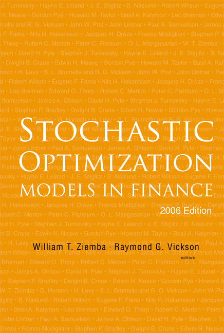 Stochastic Optimization Models In Finance (2006 Edition)