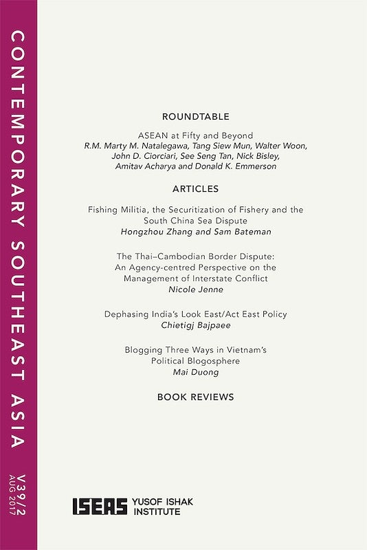 [eJournals]Contemporary Southeast Asia Vol. 39/2 (August 2017) (Preliminary pages)
