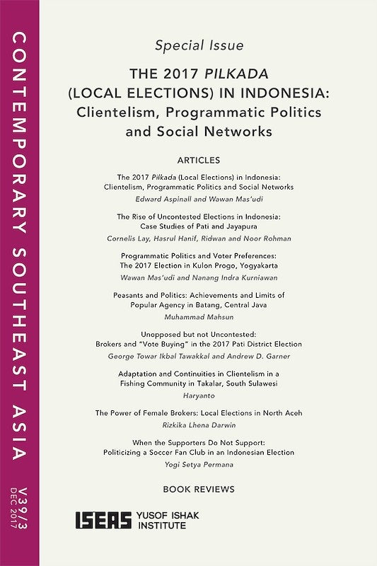 [eJournals]Contemporary Southeast Asia Vol. 39/3 (December 2017). Special Issue: 