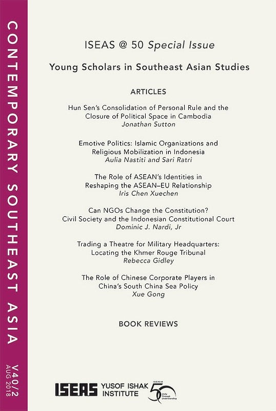 [eJournals]Contemporary Southeast Asia Vol. 40/2 (August 2018) (The Role of ASEAN’s Identities in Reshaping the ASEAN–EU Relationship)