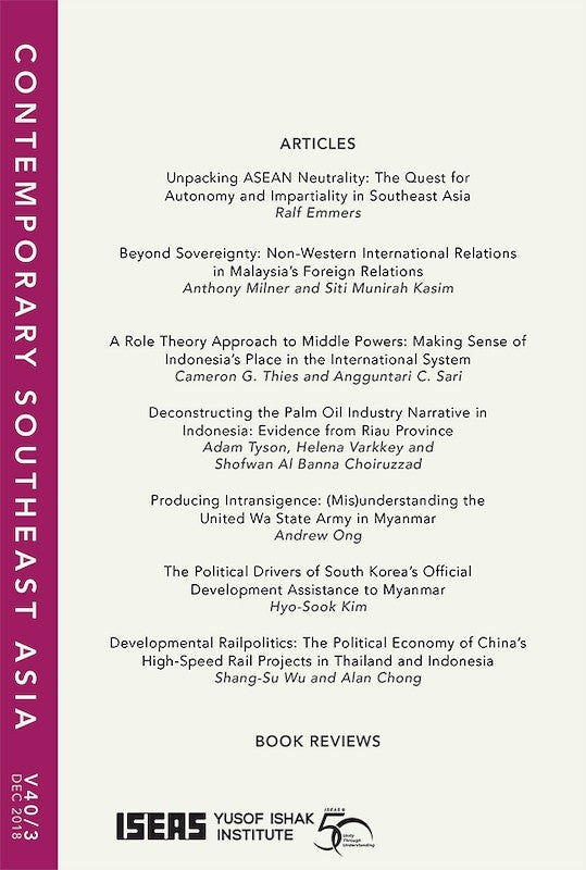 [eJournals]Contemporary Southeast Asia Vol. 40/3 (December 2018) (Preliminary pages)