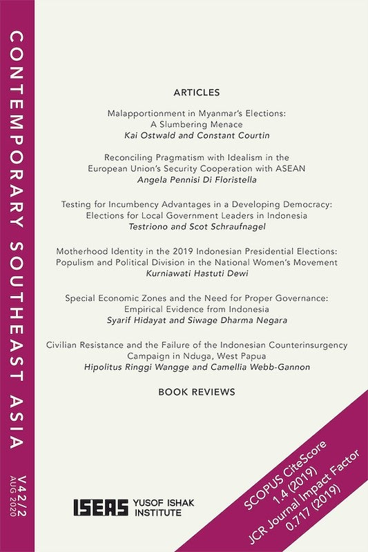 [eJournals]Contemporary Southeast Asia Vol. 42/2 (August 2020) (Malapportionment in Myanmar’s Elections: A Slumbering Menace)