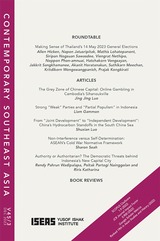 [eJournals]Contemporary Southeast Asia Vol. 45/3 (December 2023) (Non-Interference versus Self-Determination: ASEAN’s Cold War Normative Framework)