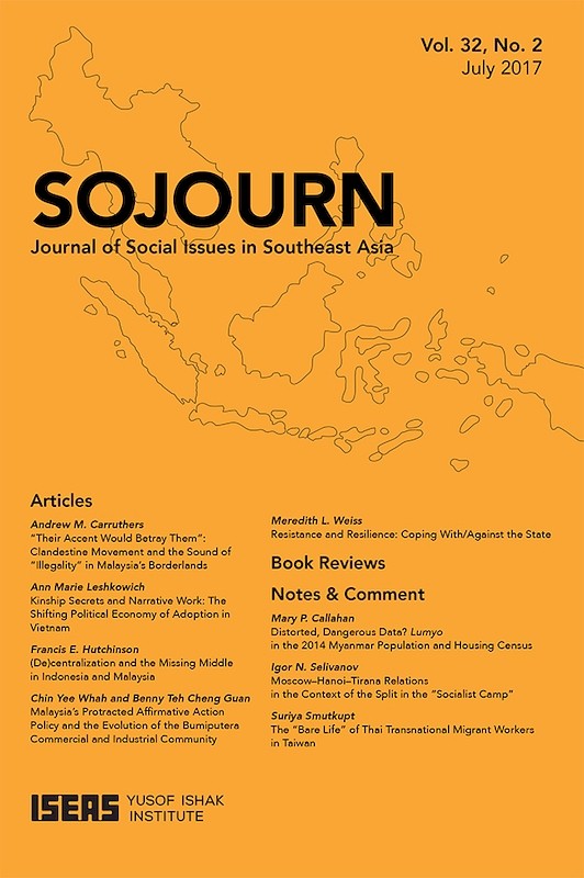 [eJournals]SOJOURN: Journal of Social Issues in Southeast Asia Vol. 32/2 (July 2017)  (BOOK REVIEW: <i>The Political Economy of Schooling in Cambodia: Issues of Quality and Equity</i>, edited by Yuto Kitamura, D. Brent Edwards Jr., Chhinh Sitha, and Ja