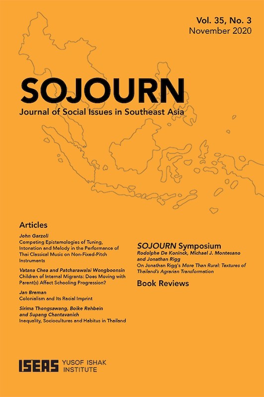 [eJournals]SOJOURN: Journal of Social Issues in Southeast Asia Vol. 35/3 (November 2020) (Competing Epistemologies of Tuning, Intonation and Melody in the Performance of Thai Classical Music on Non-Fixed-Pitch Instruments)