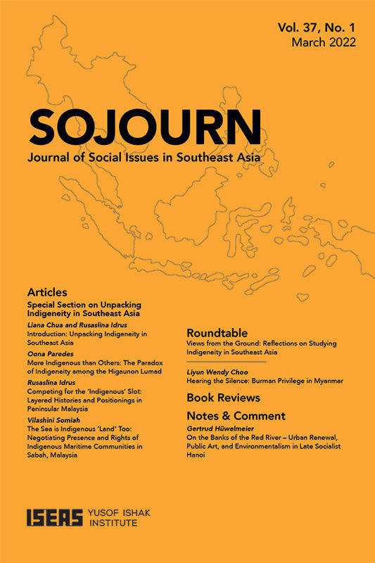 [eJournals]SOJOURN: Journal of Social Issues in Southeast Asia Vol. 37/1 (March 2022) (Hearing the Silence: Burman Privilege in Myanmar)