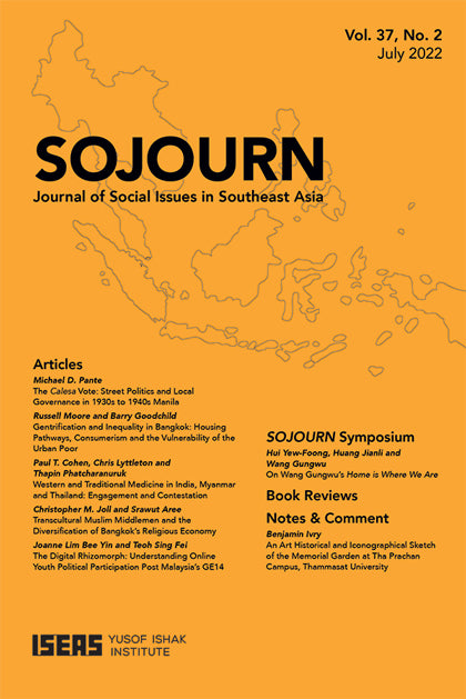 [eJournals]SOJOURN: Journal of Social Issues in Southeast Asia Vol. 37/2 (July 2022) (BOOK REVIEW: Postcolonial Hangups in Southeast Asian Cinema: Poetics of Space, Sound, and Stability, by Gerald Sim)