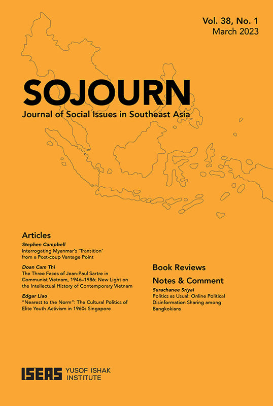 [eJournals]SOJOURN: Journal of Social Issues in Southeast Asia Vol. 38/1 (March 2023) (BOOK REVIEW: <i>The City and the Wilderness: Indo-Persian Encounters in Southeast Asia</i>, by Arash Khazeni)