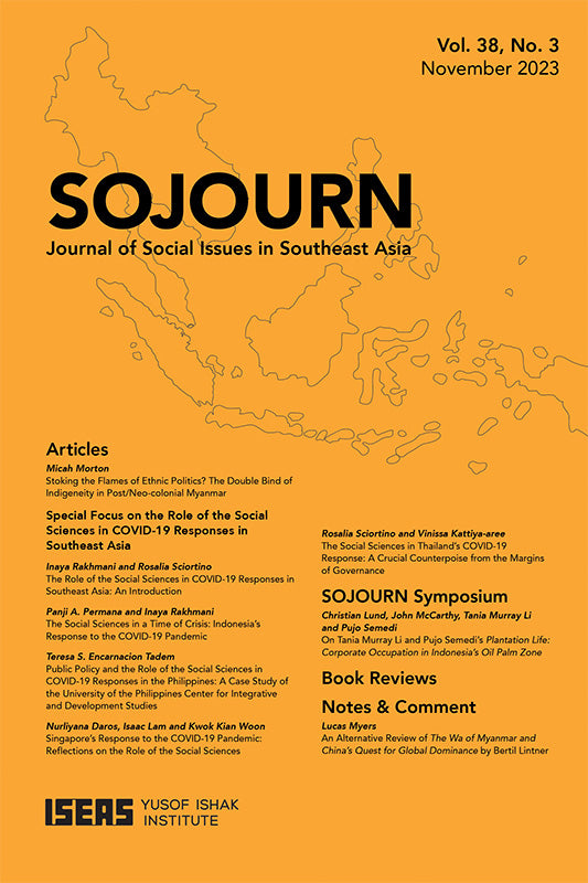 [eJournals]SOJOURN: Journal of Social Issues in Southeast Asia Vol. 38/3 (November 2023) (Singapore’s Response to the COVID-19 Pandemic: Reflections on the Role of the Social Sciences)