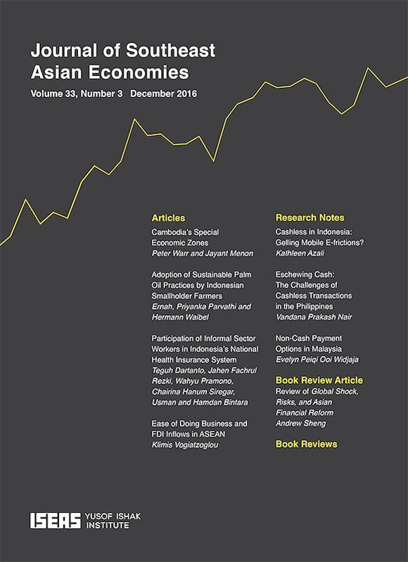 [eJournals]Journal of Southeast Asian Economies Vol. 33/3 (Dec 2016).  (BOOK REVIEW: Income Inequality in Singapore, by Pundarik Mukhopadhaya)