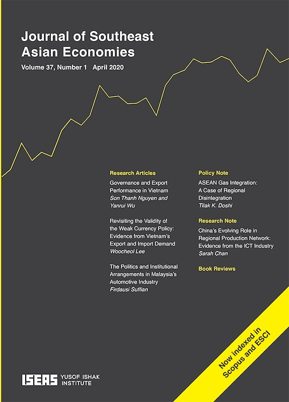 [eJournals]Journal of Southeast Asian Economies Vol. 37/1 (April 2020) (China’s Evolving Role in Regional Production Networks: Evidence from the ICT Industry)