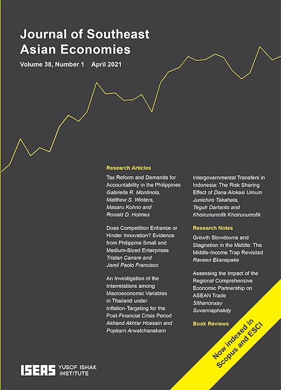 [eJournals]Journal of Southeast Asian Economies Vol. 38/1 (April 2021) (Assessing the Impact of the Regional Comprehensive Economic Partnership on ASEAN Trade)