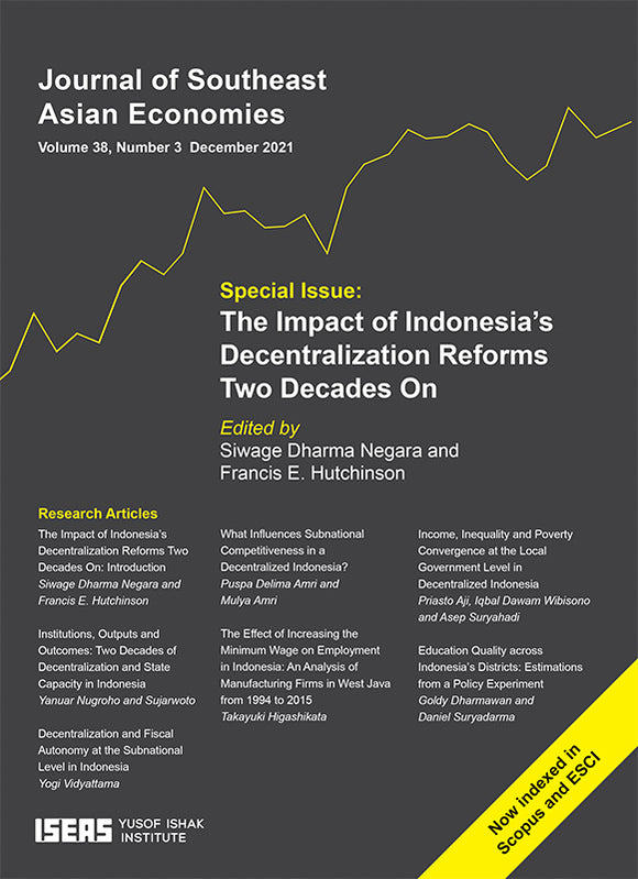 [eJournals]Journal of Southeast Asian Economies Vol. 38/3 (December 2021). Special focus on 
